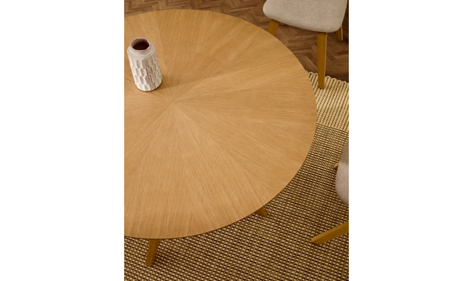Naanim round table in oak veneer, Ø 120 cm | Tables | ZIPhome.ee image 7