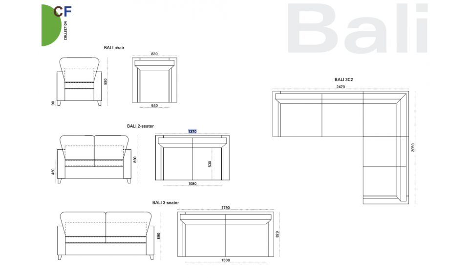 Bali 2C2 nurgadiivan | Pehme mööbel | ZIPhome.ee pilt 3