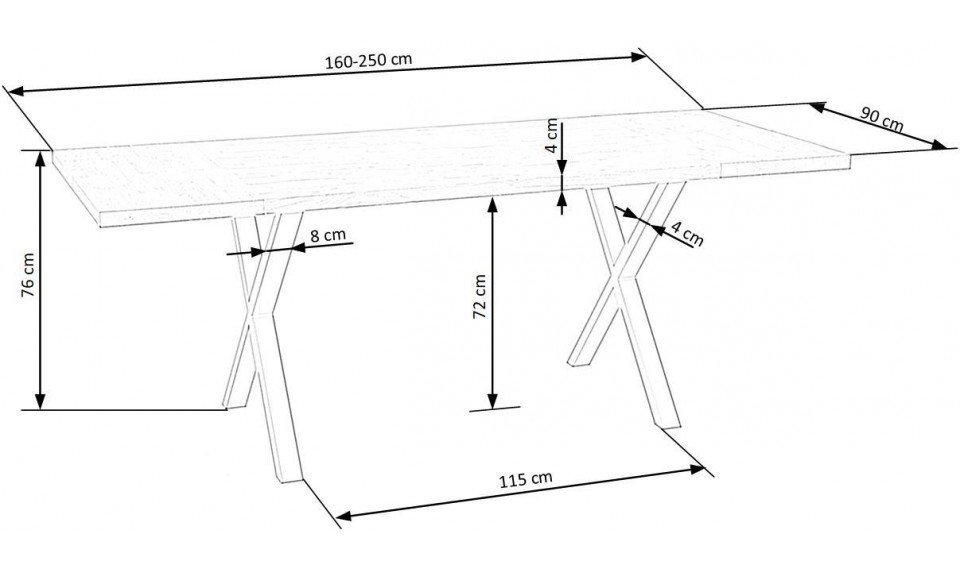 APEX 160x90 pikendatav söögilaud täispuidust | Lauad | ZIPhome.ee pilt 2