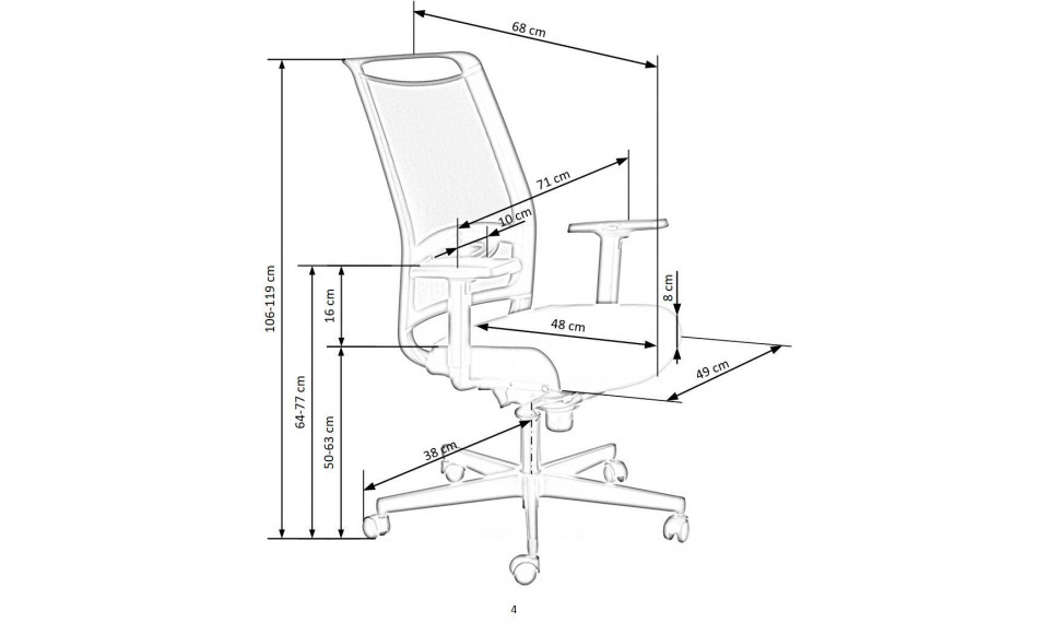 GULIETTA Kontoritool kollane | Kontoritoolid | ZIPhome.ee pilt 2
