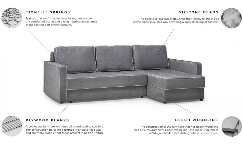 ROMANTIC угловой диван-кровать | Мягкая мебель | ZIPhome.ee изображение 7