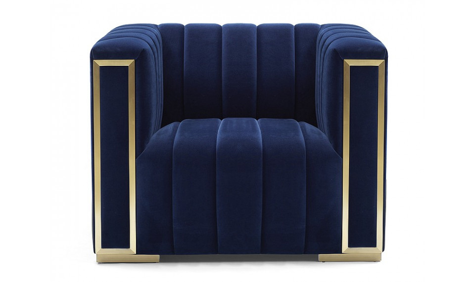 VOGUE 1 Armchair VELVET Tap.202 navy blue/gold | 100% Quality VOGUE 1 Armchair VELVET Tap.202 navy blue/gold | Armchairs | ZIPhome.ee image 2