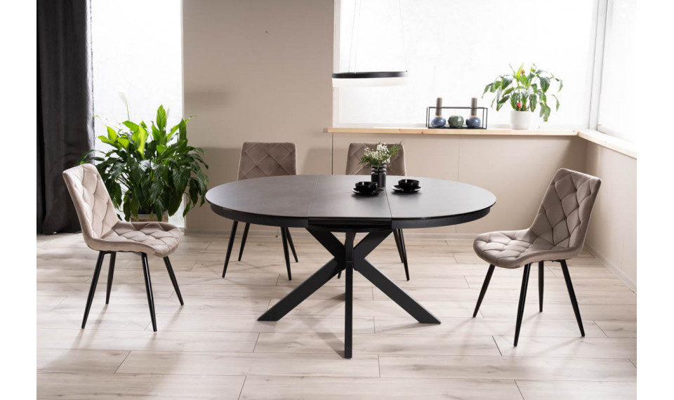 PORTO CERAMIC Extendable 136-176 Dining table, dark gray / matt black | Tables | ZIPhome.ee image 3
