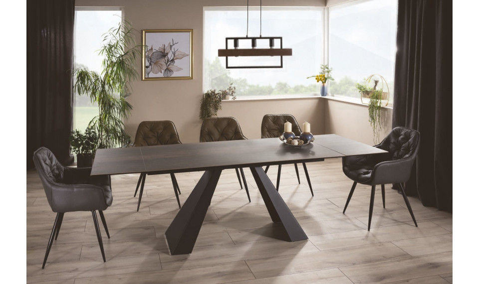 SALVADORE Extendable 160-240 Dining table, wood effect / black matt | Tables | ZIPhome.ee image 5