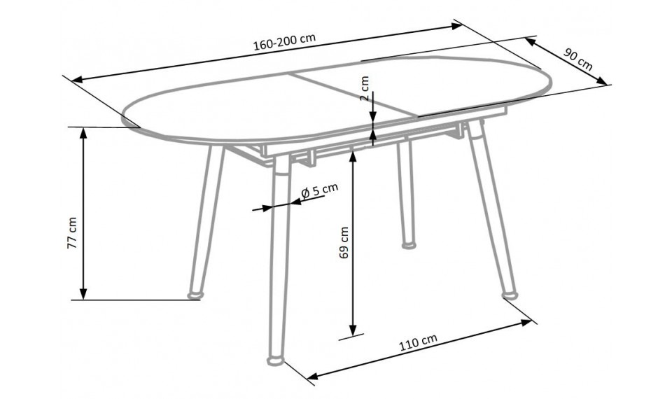 CALIBER pikendatav söögilaud | Lauad | ZIPhome.ee pilt 3