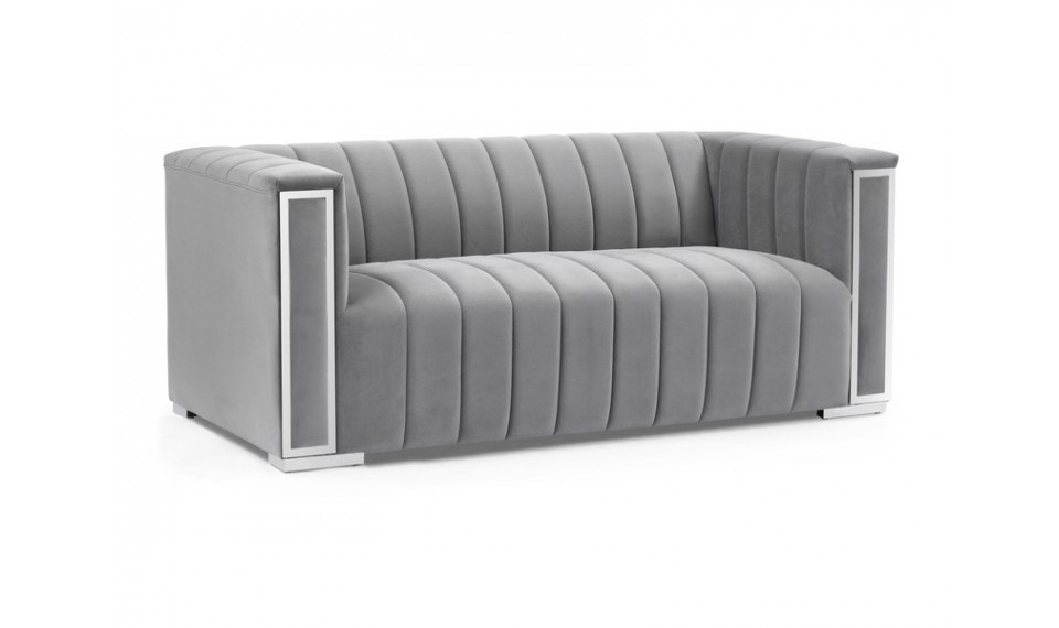 VOGUE 2 Диван VELVET Tap.203 серый/серебро | Мягкая мебель | ZIPhome.ee изображение 1