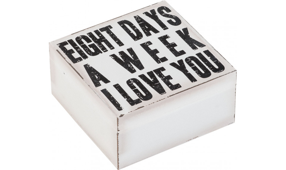 Box with lid Motto white | Коробки и органайзеры | ZIPhome.ee изображение 1