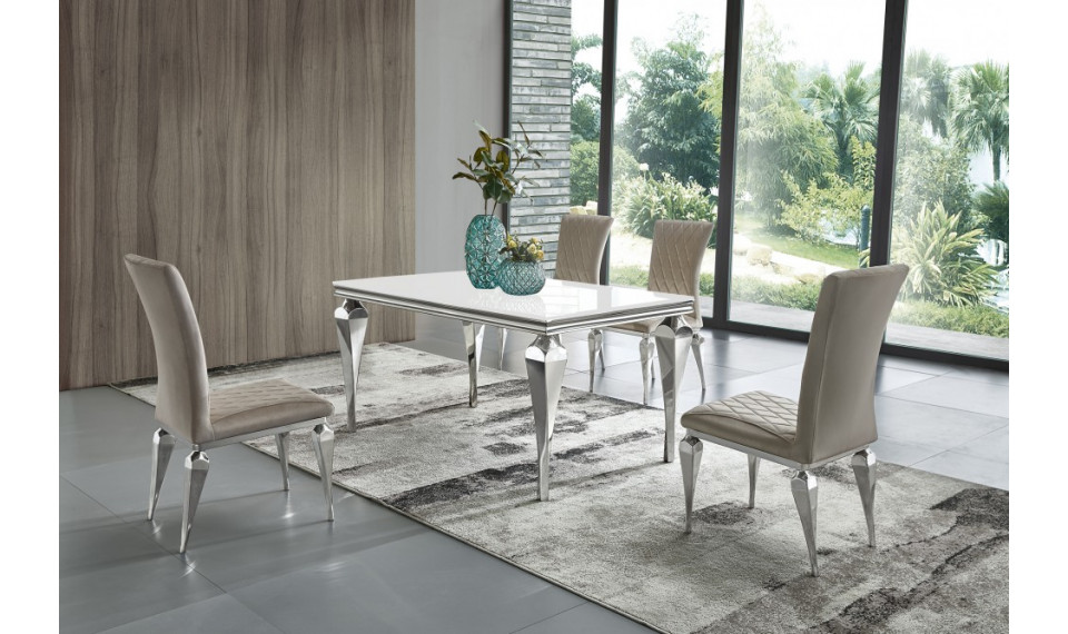 Söögilaud TH951-1 silver / white | Lauad | ZIPhome.ee pilt 2