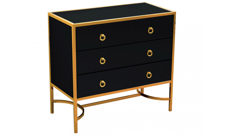 Chests of drawers LW6073 gold/black | Bedroom | ZIPhome.ee image 1