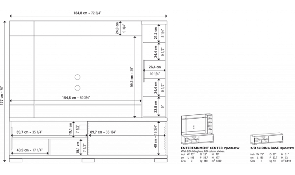 ASTI 2/D TV-подставка | Тумбы под телевизор | ZIPhome.ee изображение 2