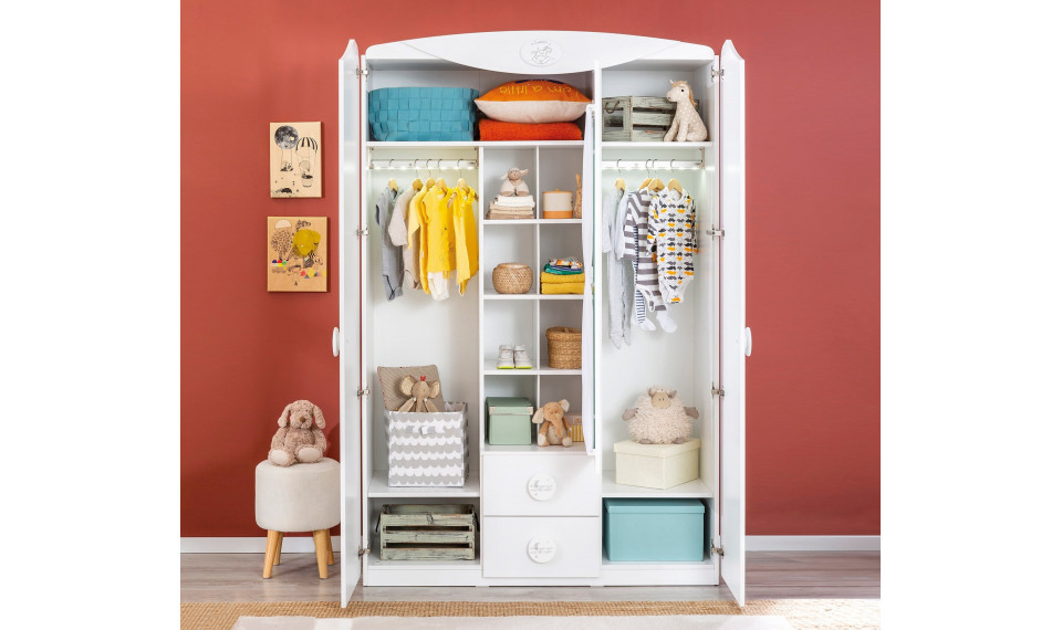 BABY COTTON 3-ustega riidekapp aknaga | Laste riidekapid | ZIPhome.ee pilt 2