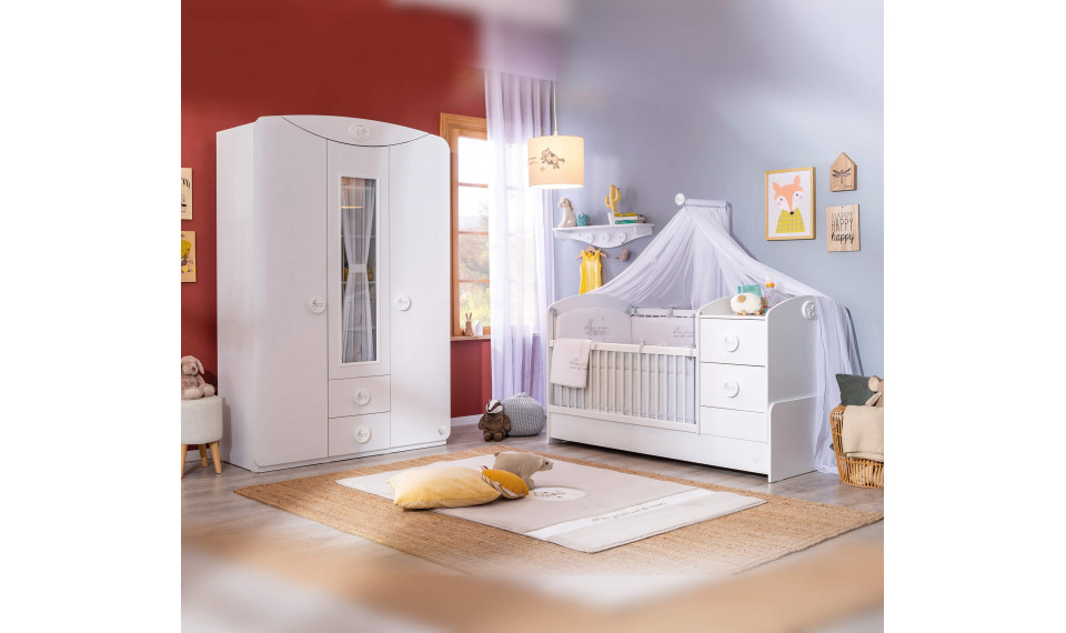 BABY COTTON 3-ustega riidekapp aknaga | Laste riidekapid | ZIPhome.ee pilt 3