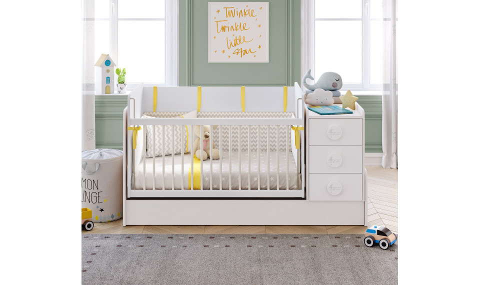 BABY COTTON SWINGING-CONVERTIBLE BABY BED (70x115-70x160 cm) | Baby beds | ZIPhome.ee image 2