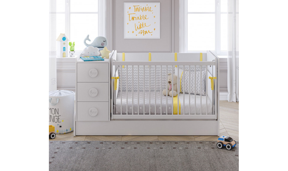 BABY COTTON SWINGING-CONVERTIBLE BABY BED (70x115-70x160 cm) | Baby beds | ZIPhome.ee image 3