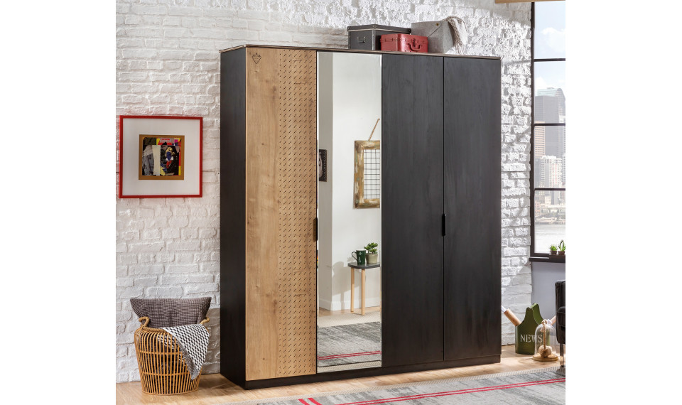 BLACK 4-дверный шкаф | Black | ZIPhome.ee изображение 3