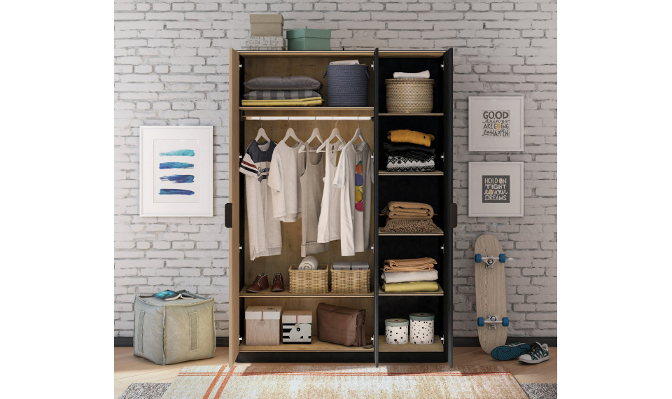 BLACK 3-дверный шкаф | Black | ZIPhome.ee изображение 2