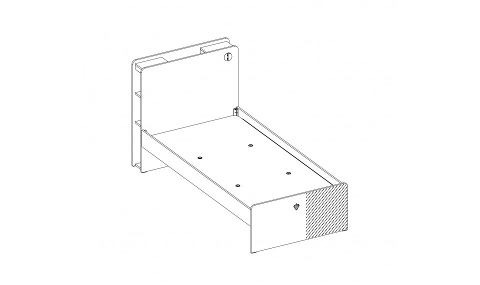BLACK BED (100x200 cm) | Lasten sängyt | ZIPhome.ee kuva 5