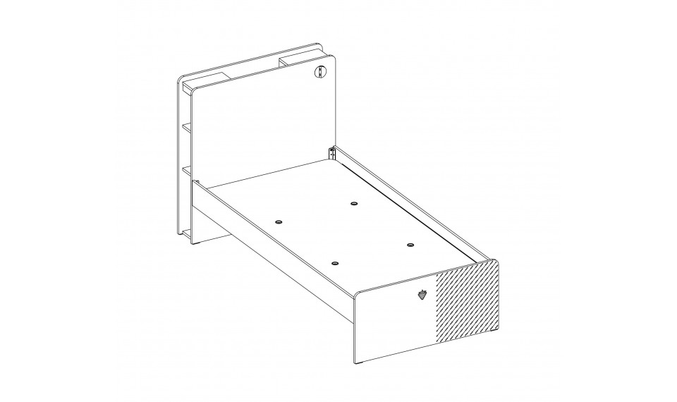 BLACK BED (120x200 cm) | Lasten sängyt | ZIPhome.ee kuva 5