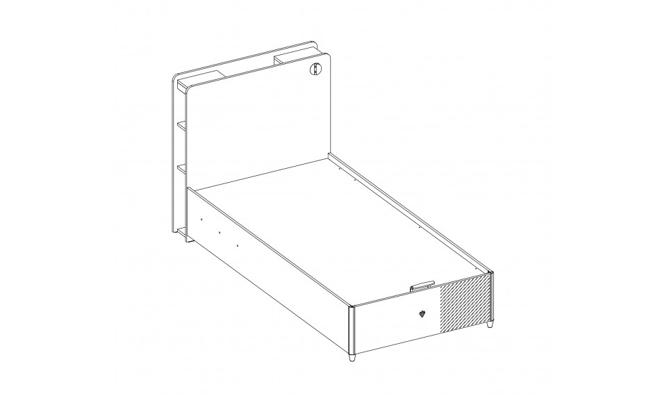BLACK кровать с ящиком для белья и подъемным механизмом (100x200 cm) | Black | ZIPhome.ee изображение 6