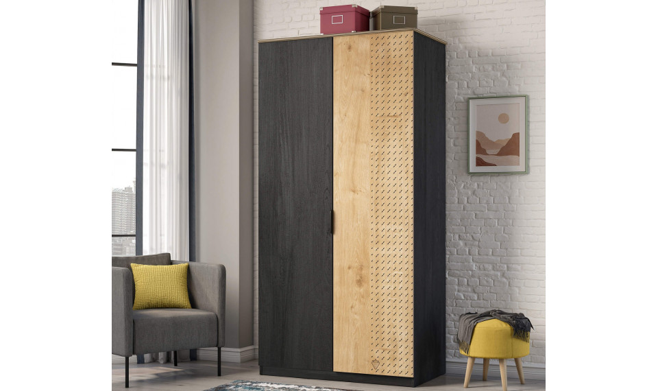 BLACK 2 ustega riidekapp | Laste riidekapid | ZIPhome.ee pilt 2