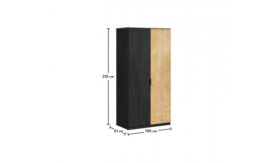 BLACK 2 ustega riidekapp | Laste riidekapid | ZIPhome.ee pilt 4