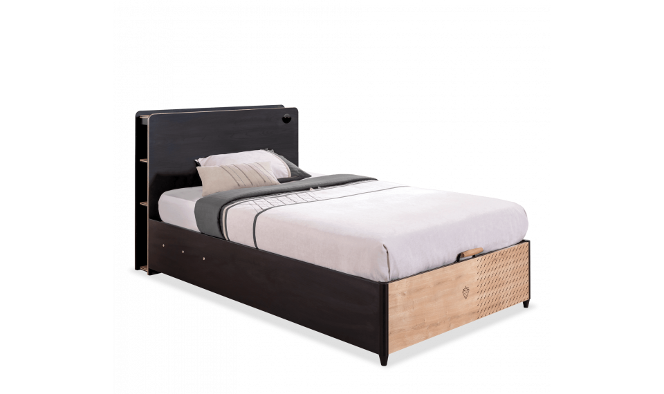 BLACK voodi pesukastiga ja tõstemehhanismiga (120x200 cm) | Laste voodid | ZIPhome.ee pilt 1