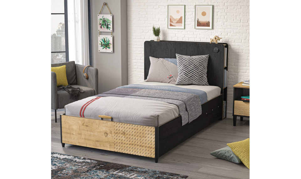 BLACK voodi pesukastiga ja tõstemehhanismiga (120x200 cm) | Laste voodid | ZIPhome.ee pilt 2