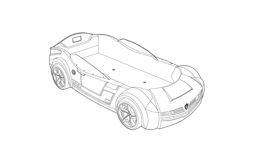 BITURBO CARBED (WHITE) (90x195 cm) | Children beds | ZIPhome.ee image 3