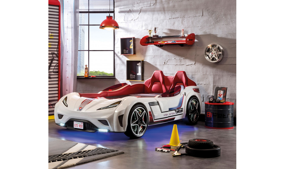 GTS auto-voodi (valge) (99x191 cm) | Laste voodid | ZIPhome.ee pilt 2