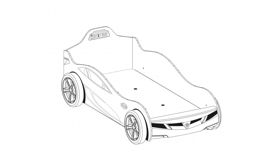 COUPE CARBED (WHITE) (90x190 cm) | Children beds | ZIPhome.ee image 3