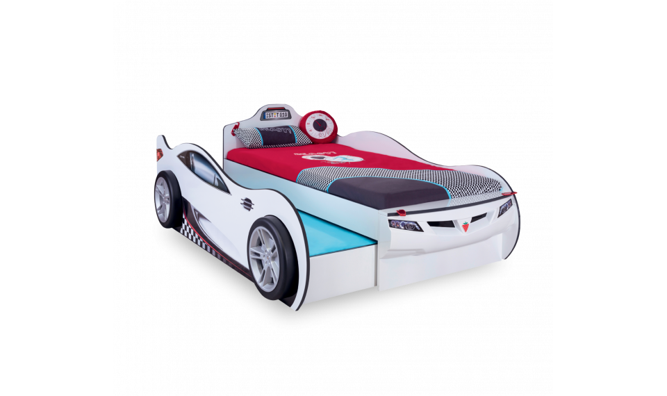 COUPE CARBED (WITH FRIEND BED) (WHITE) (90x190 - 90x180 cm) | Lasten sängyt | ZIPhome.ee kuva 1