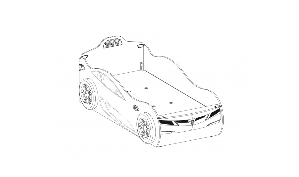 RACE CUP auto-voodi sõbravoodiga (90x190 - 90x180 cm) | Laste voodid | ZIPhome.ee pilt 3