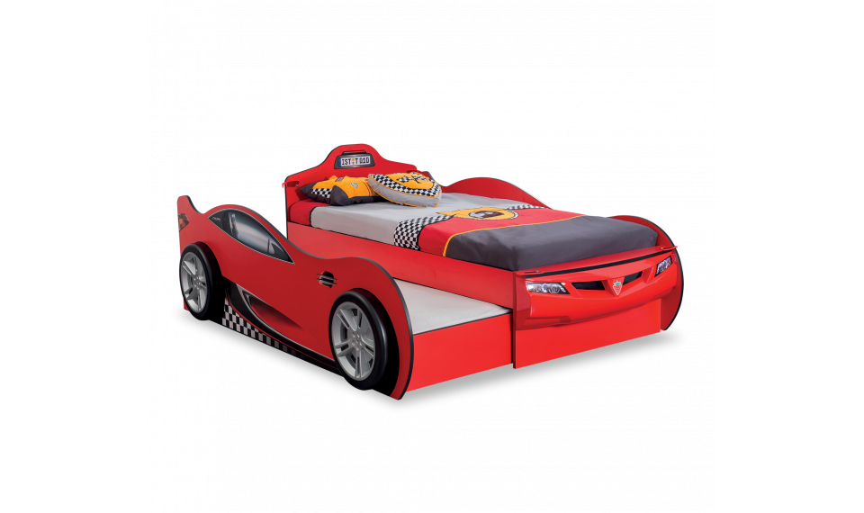 RACE CUP auto-voodi sõbravoodiga (90x190 - 90x180 cm) | Laste voodid | ZIPhome.ee pilt 1