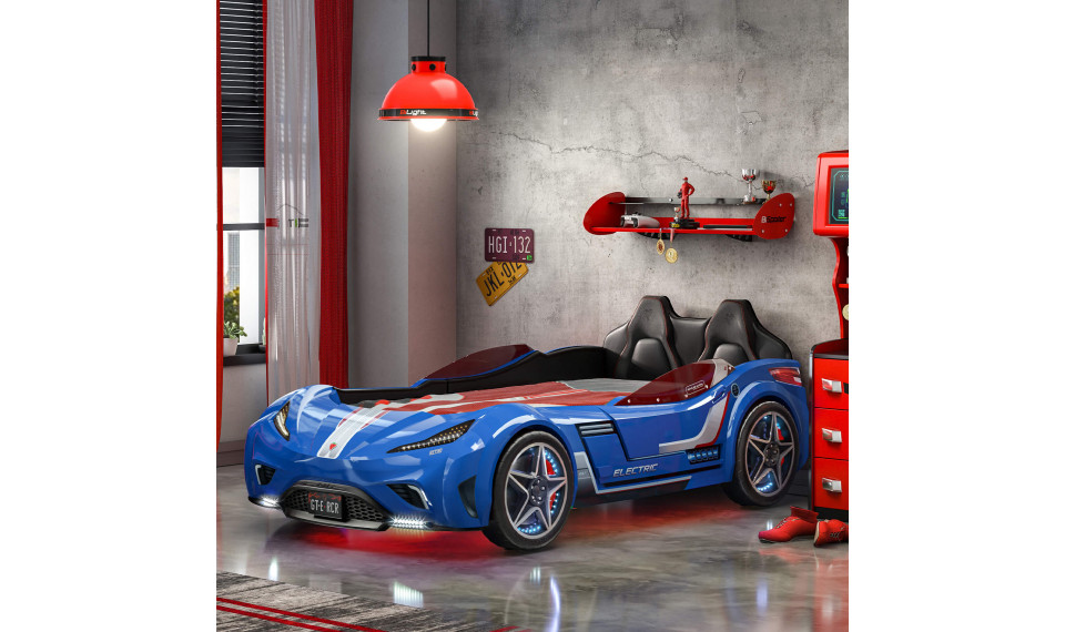 GTE auto-voodi sinine (99x191 cm) | Laste voodid | ZIPhome.ee pilt 2