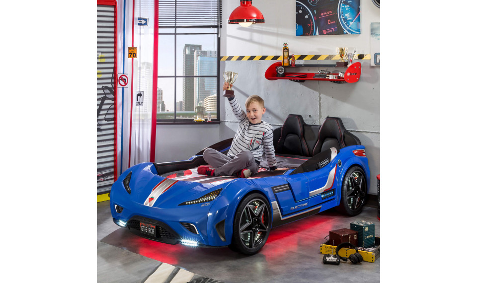 GTE auto-voodi sinine (99x191 cm) | Laste voodid | ZIPhome.ee pilt 3