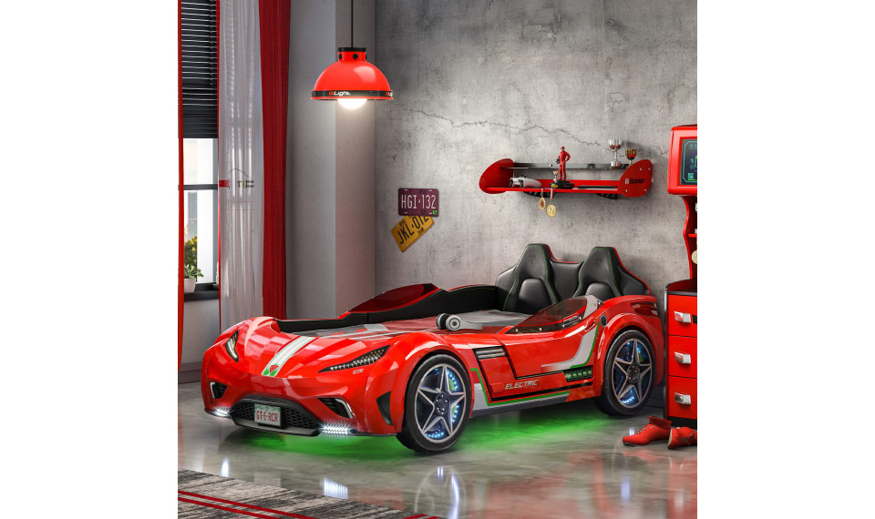 GTE auto-voodi punane (99x191 cm) | Laste voodid | ZIPhome.ee pilt 2