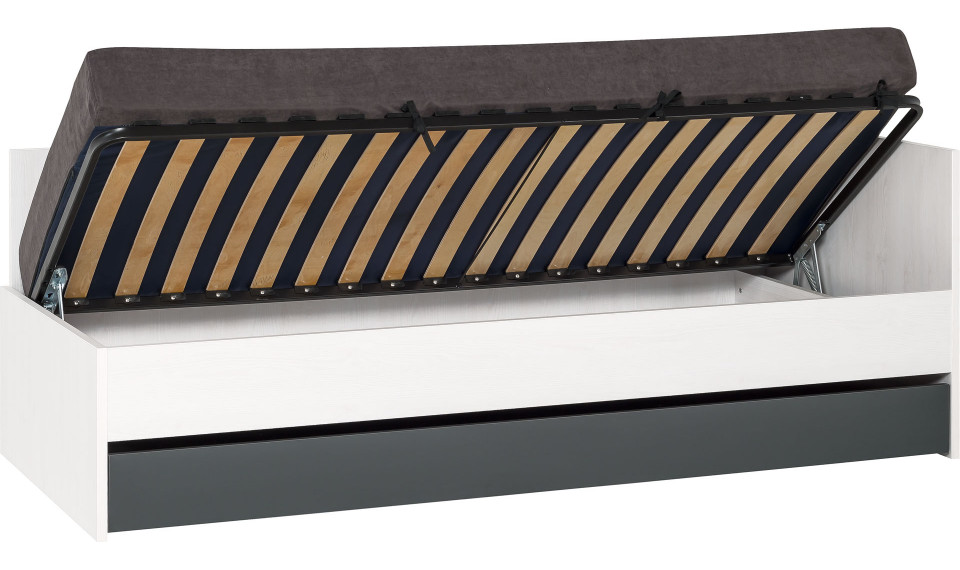 Couch with lifted frame 90X200 Nest by VOX larch white/ graphite | Nest | ZIPhome.ee image 4