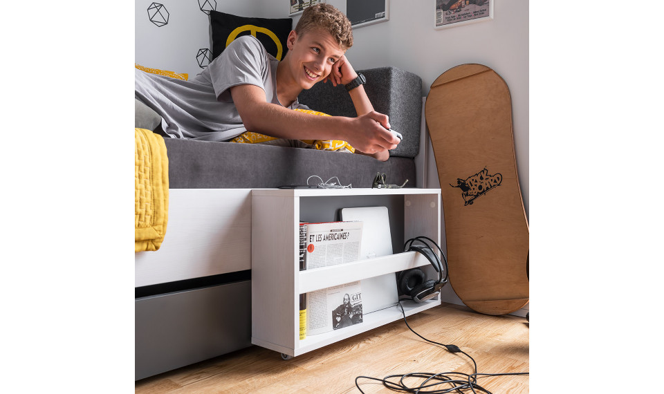 Couch with lifted frame 90X200 Nest by VOX larch white/ graphite | Nest | ZIPhome.ee image 2