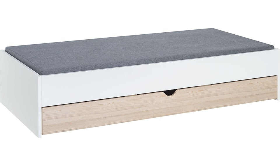 Bed with front without wooden slats 90X200 Stige by VOX white/pine | Stige | ZIPhome.ee image 1