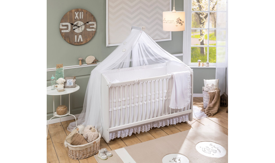 WHITE SWINGING BABY BED (70x130 cm) | Lastensängyt | ZIPhome.ee kuva 2