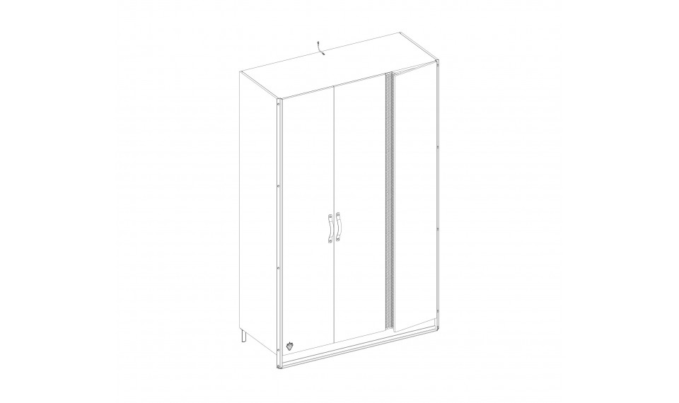 DARK METAL 3-дверный шкаф | Dark Metal | ZIPhome.ee изображение 4