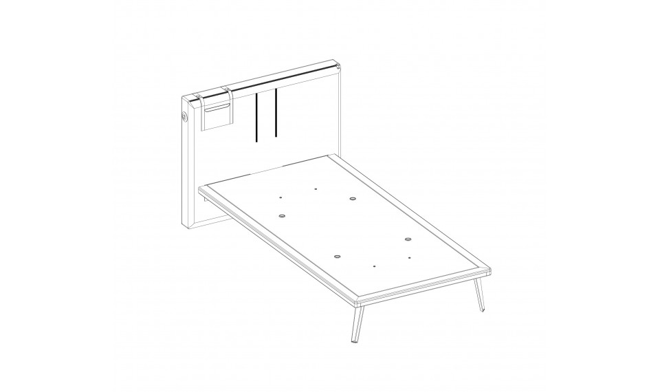 DARK METAL BED (120x200 cm) | Lasten sängyt | ZIPhome.ee kuva 3