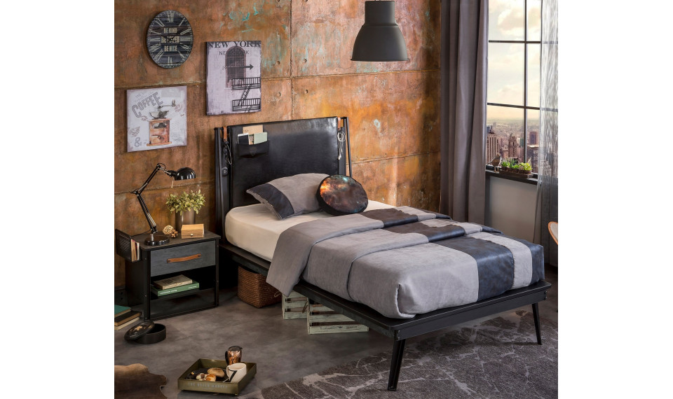 DARK METAL LINE BED (120x200 cm) | Lasten sängyt | ZIPhome.ee kuva 2