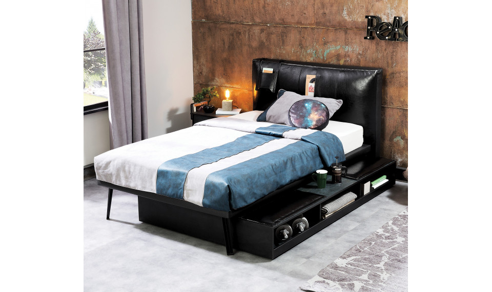 DARK METAL PULL-OUT BED (90X190cm) | Lasten sängyt | ZIPhome.ee kuva 2