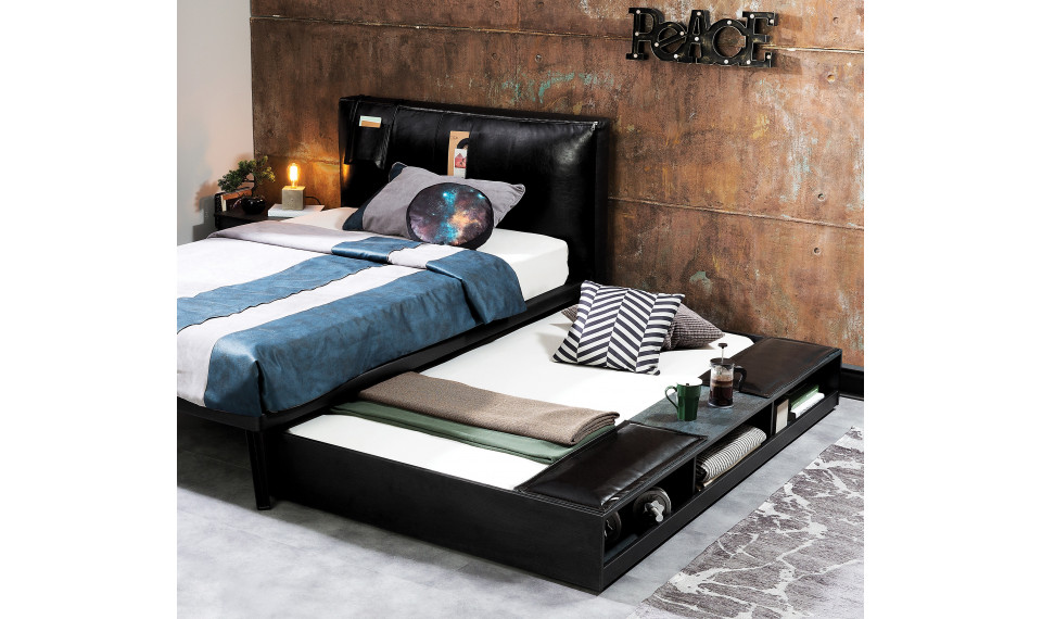 DARK METAL PULL-OUT BED (90X190cm) | Lasten sängyt | ZIPhome.ee kuva 3