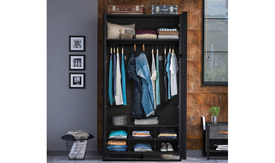 DARK METAL 2 ustega riidekapp | Laste riidekapid | ZIPhome.ee pilt 3