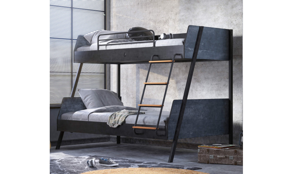DARK METAL большая двухъярусная кровать (90x200-120x200 cm) | Двухъярусные кровати | ZIPhome.ee изображение 2