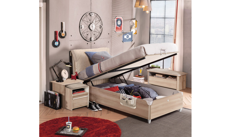 DUO voodi pesukastiga ja tõstemehhanismiga (100x200 cm) | Laste voodid | ZIPhome.ee pilt 2