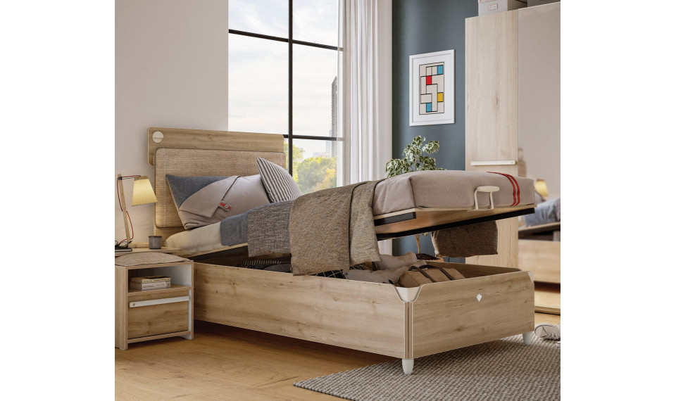 DUO LINE voodi pesukastiga ja tõstemehhanismiga (100x200 cm) | Laste voodid | ZIPhome.ee pilt 2