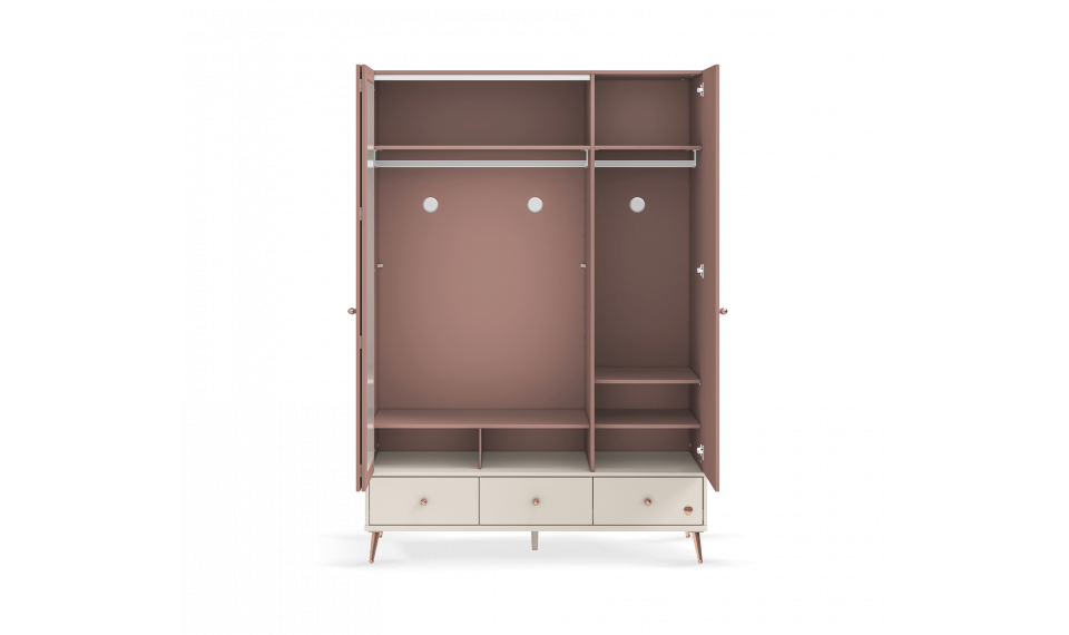 ELEGANCE 3 ustega riidekapp | Laste riidekapid | ZIPhome.ee pilt 2